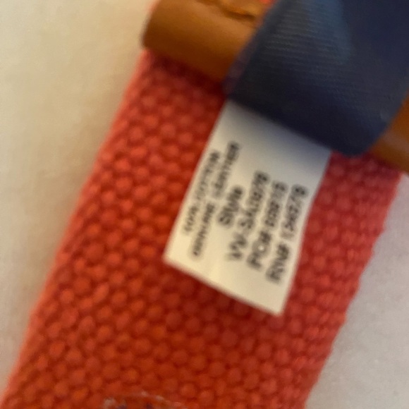 Vineyard Vines Boys Salmon Color Whale Print Logo Cotton Belt - Picture 6 of 6